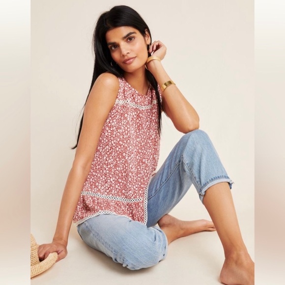 Anthropologie Tops - Anthropologie | Maeve Quinn Lace Peplum Top
Size L